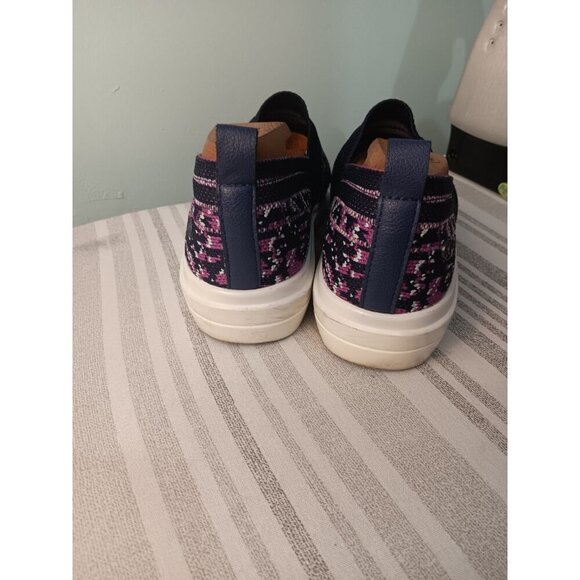 Klogs (7.5) Breeze Women's Delft Magenta Knit Fabric 7.5 M Clog Slip Resistant - Picture 5 of 7